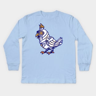 Cute Bird Robot Cartoon Kids Long Sleeve T-Shirt